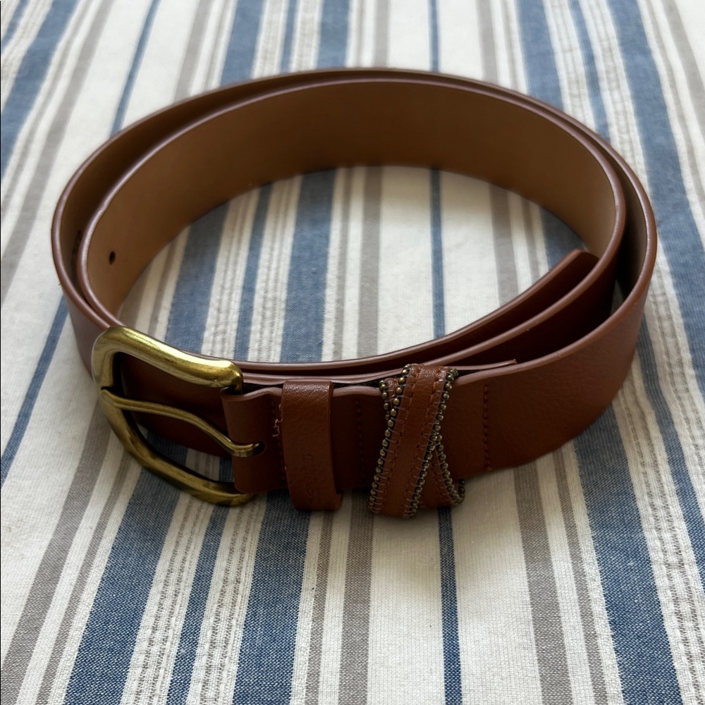 Levi's Gold and Brown Faux Leather Belt